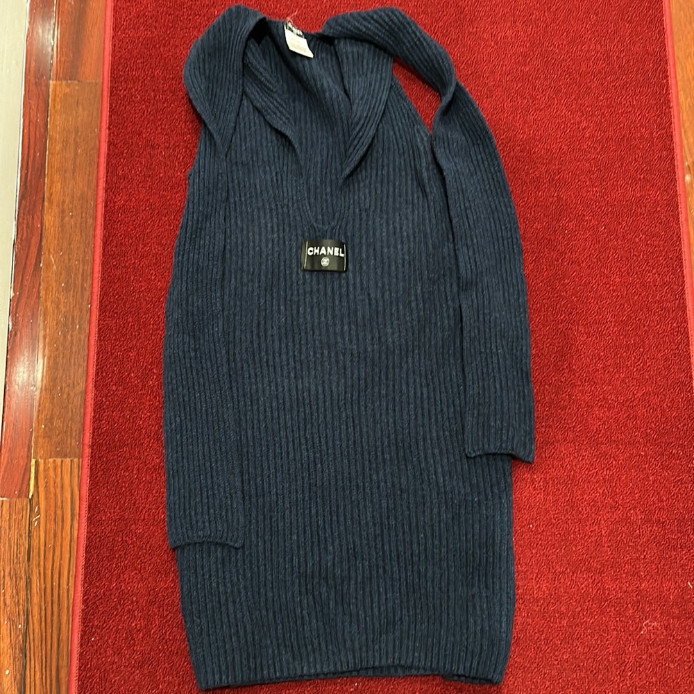 Chanel Vintage 2008 Sweater Dress Bow tie 36 - Picture 8 of 10